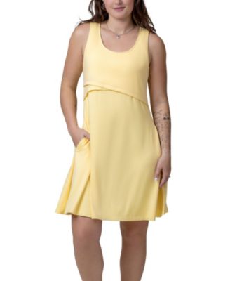 Kindred Bravely Maternity Penelope Crossover Nursing Dress - Butter yellow