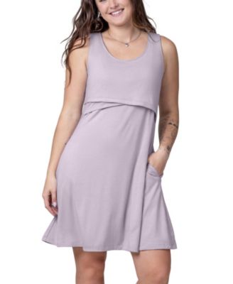 Kindred Bravely Maternity Penelope Crossover Nursing Dress - Lavender mist