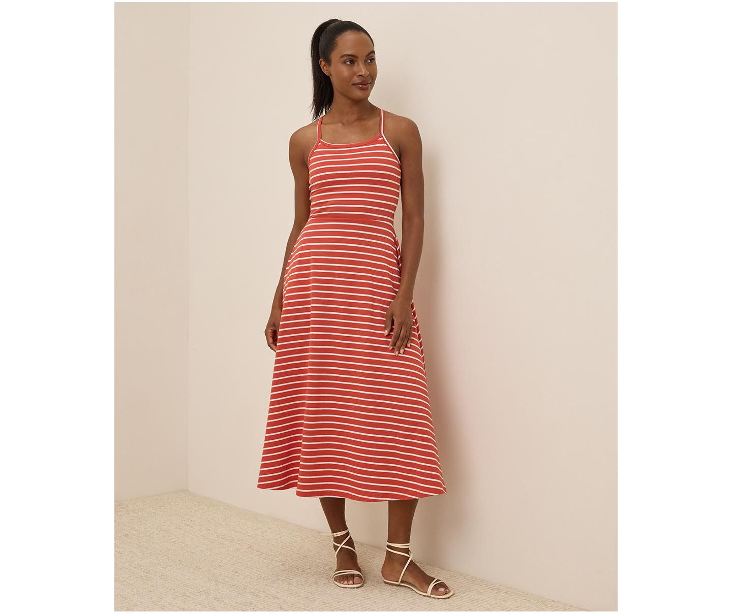 Женское платье Pact Fit & Flare Midi, цвет: Полосатый — фото 1