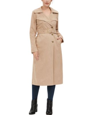 Women's Natalia Faux Suede Trench Coat