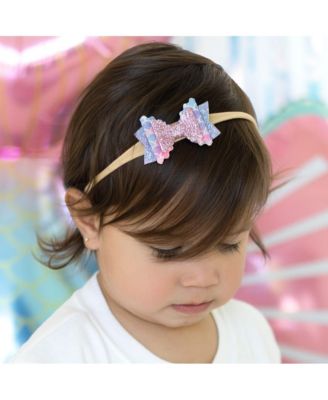 Baby Girl's Sparkling Mermaid Bow Baby Headband