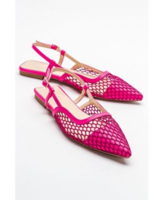 Brace Blue Mesh Flat Sandal (Women)