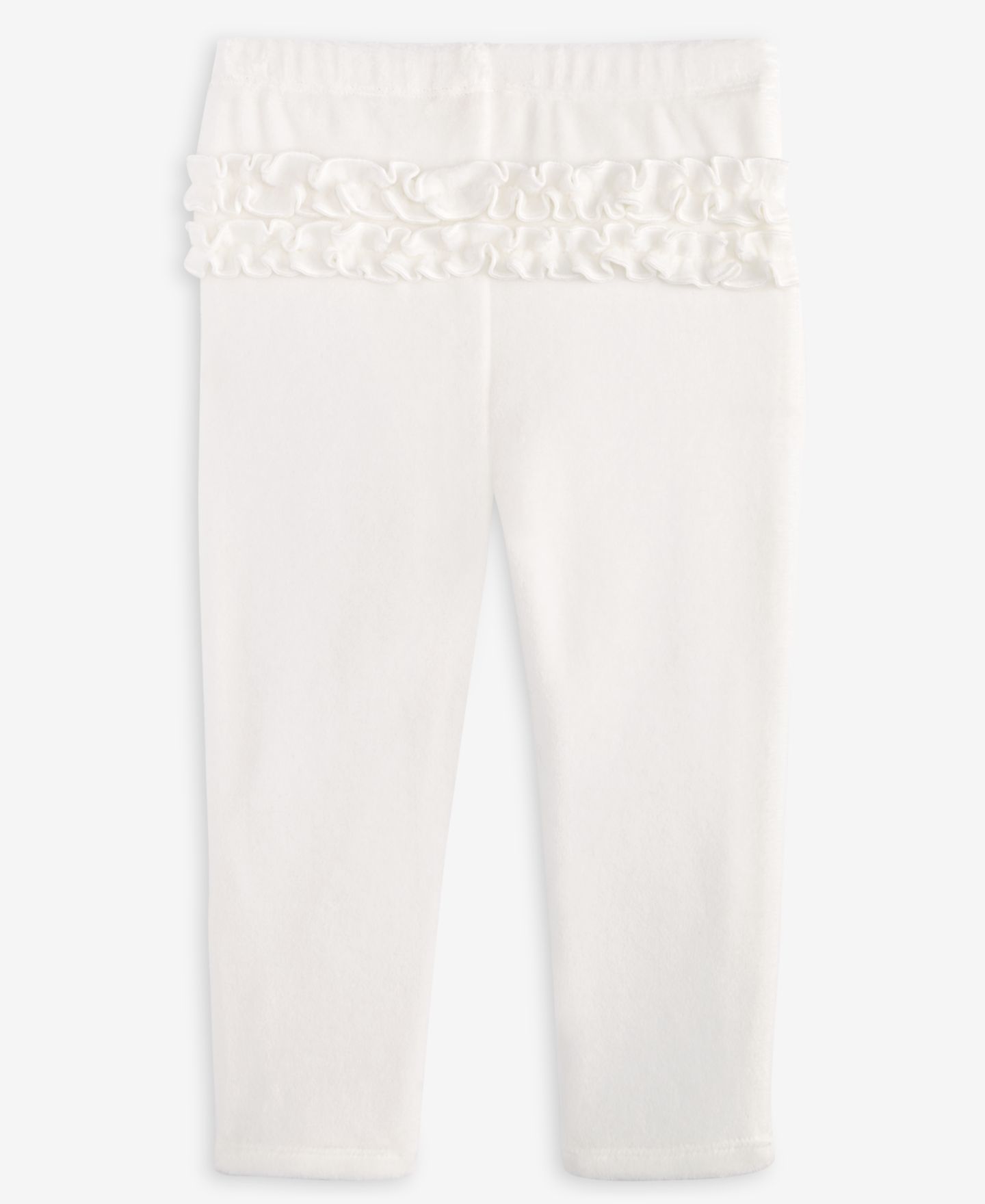 Леггинсы First Impressions Mix and Match Velour Ruffle-Back Leggings для девочек-малышей, цвет: Белый — фото 2