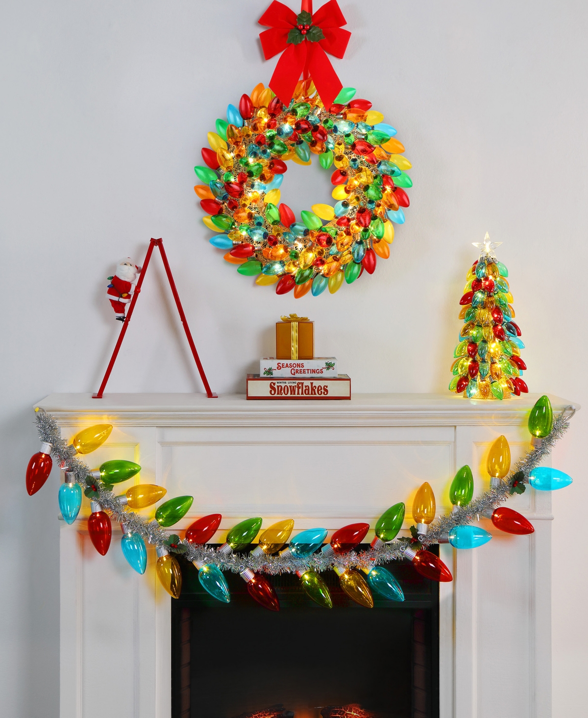 Mr. Christmas Retro C9 Bulb Garland In Multi