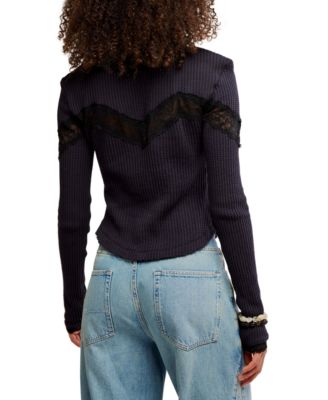 Women's Lets Party Square-Neck Button-Front Top