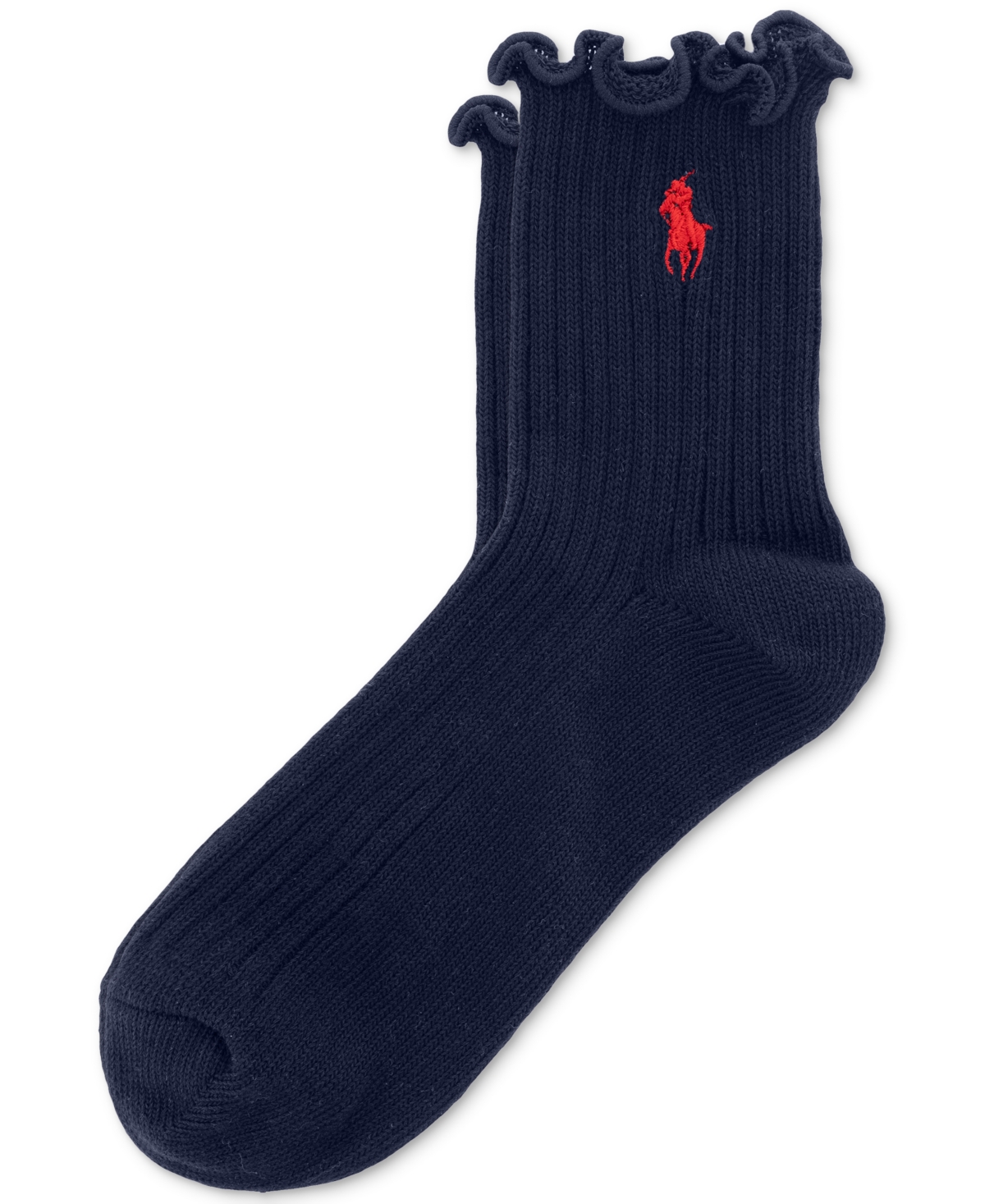 Polo Ralph Lauren Women's Lettuce Edge Anklet Socks 79132 In Blue