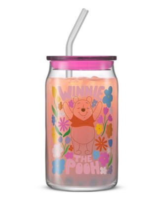 Pooh and Friends Can Tumblers with Lids and Straws, Set of 4