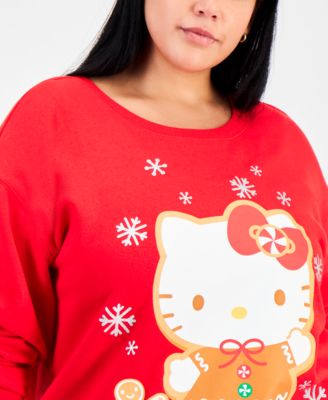 Trendy Plus Size Hello Kitty Holiday Sweatshirt