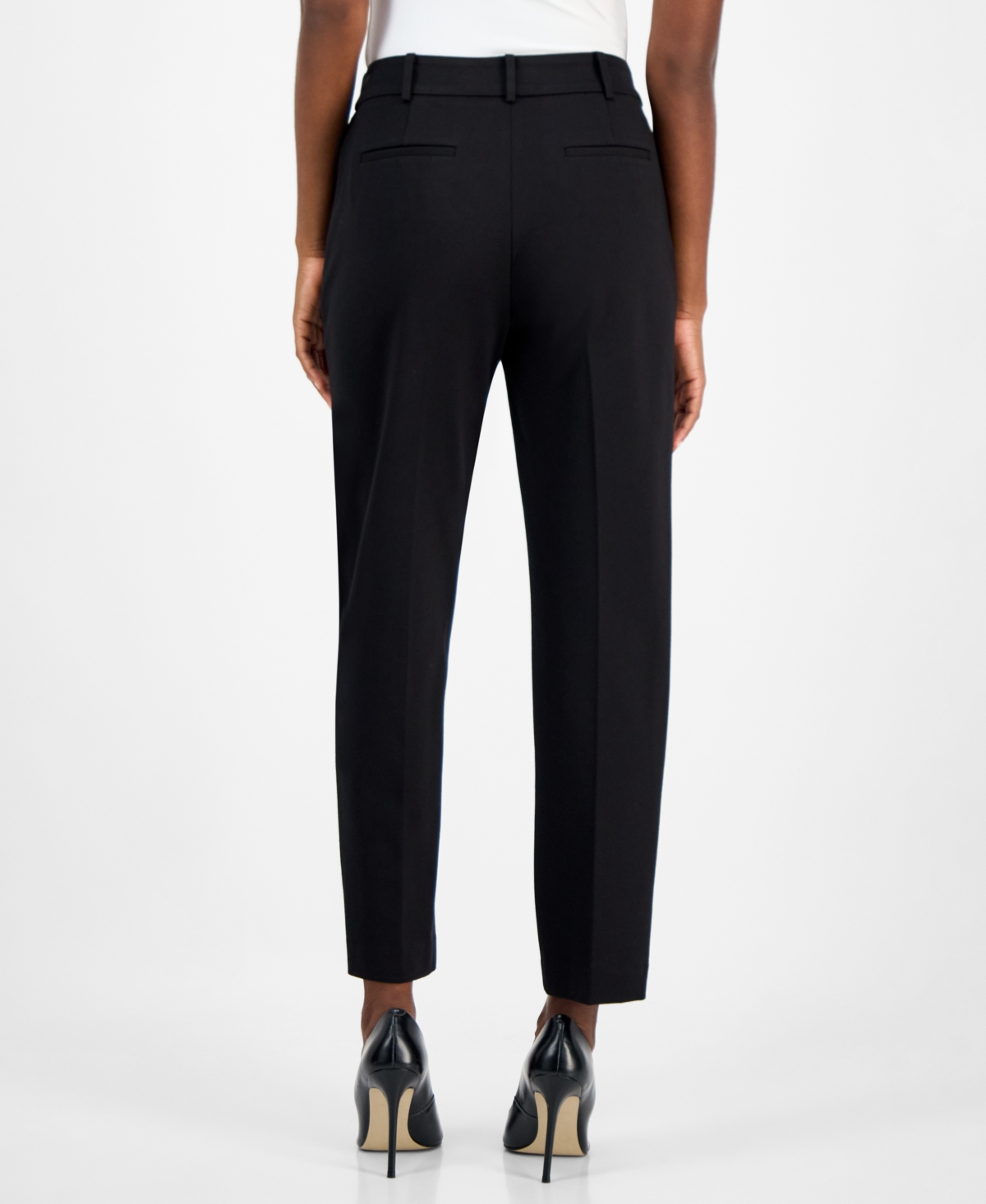 Bar Iii Women's Compression High-rise Straight-leg Pants, Macy's Exclusive In Black