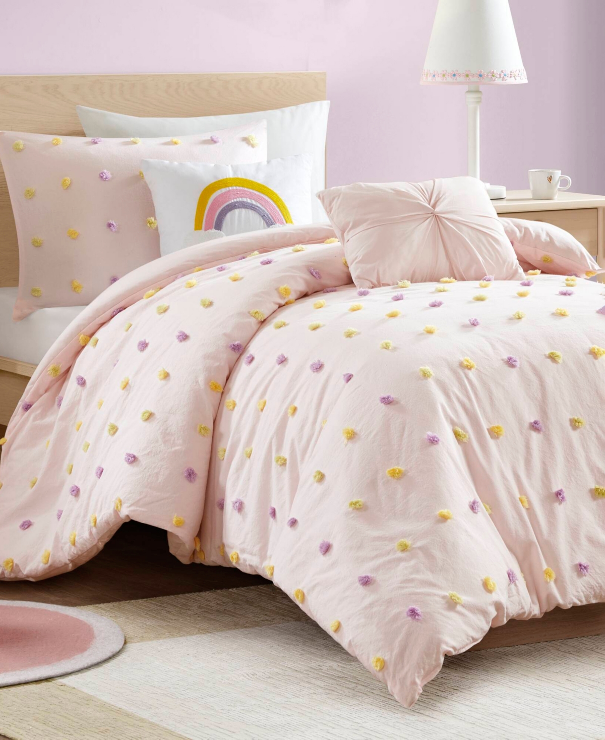Intelligent Design Callie Pom Pom 4-pc. Comforter Set, Twin/twin Xl In Multi