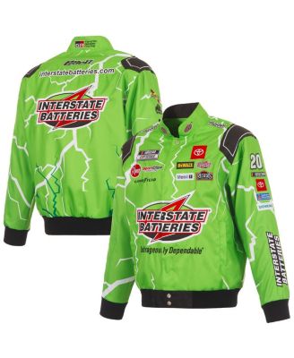 JH Design - Men's Green Christopher Bell Interstate Batteries Full-Snap Twill Uniform Jacket