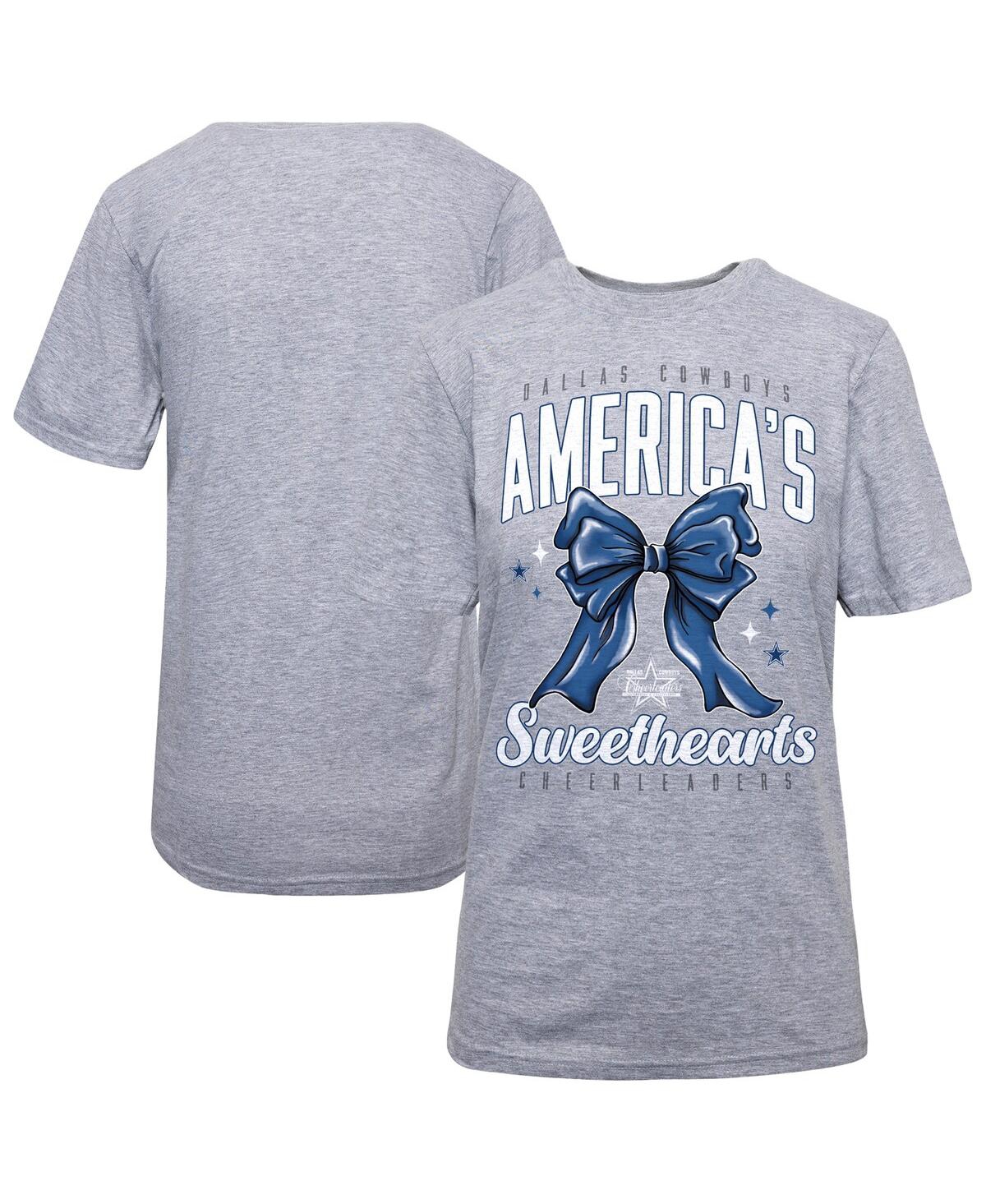 Women's Gray Cheerleaders Sweetheart Bow T-Shirt - Gray