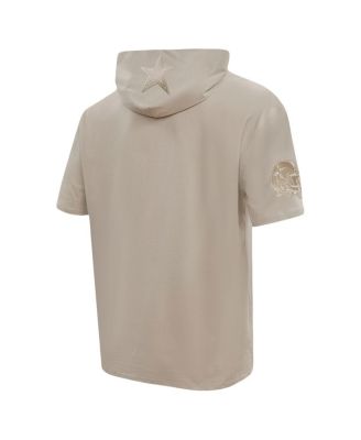 Men's Tan Dallas Cowboys Neutrals Capsule Short Sleeve Pullover Hoodie