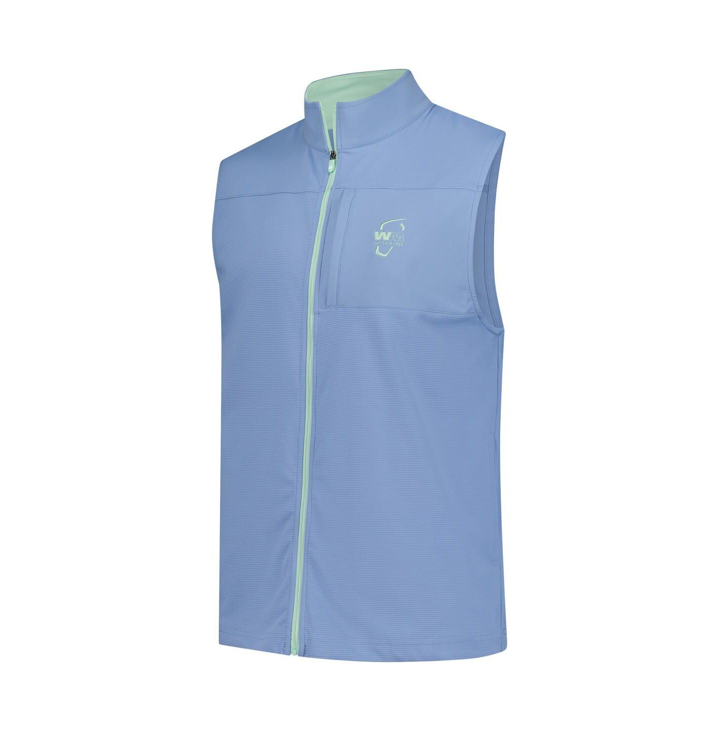Мужской жилет FootJoy Blue WM Phoenix Open Ottoman Knit Full-Zip Vest — фото 2