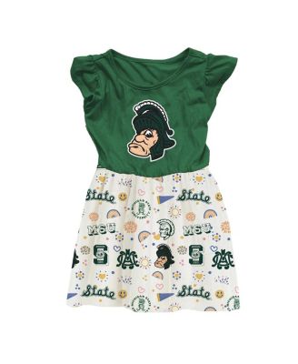 Wes & Willy - Toddler&nbsp;Green Michigan State Spartans Vault Princess Dress