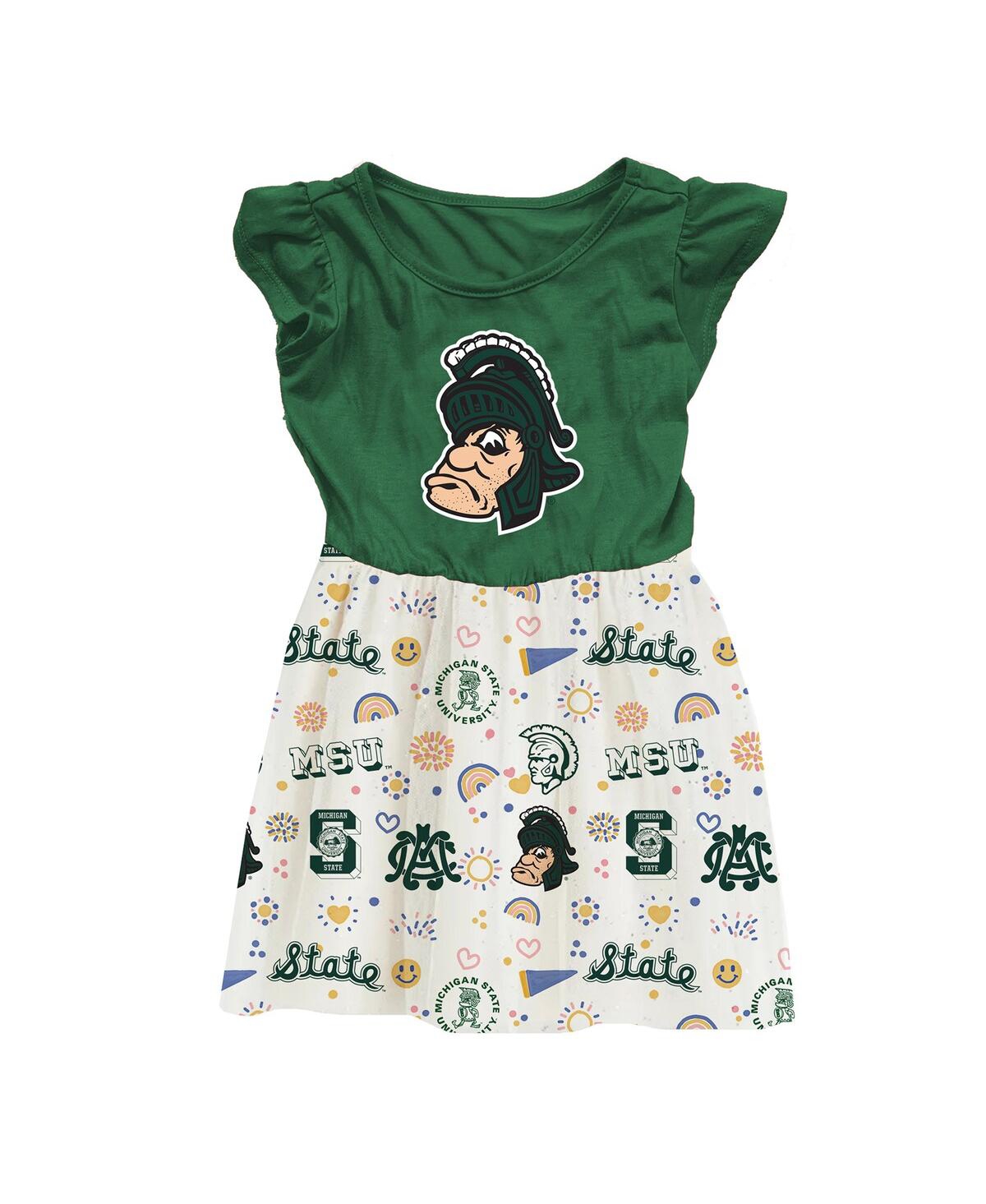 Wes & Willy Babies' Toddlerâ Green Michigan State Spartans Vault Princess Dress