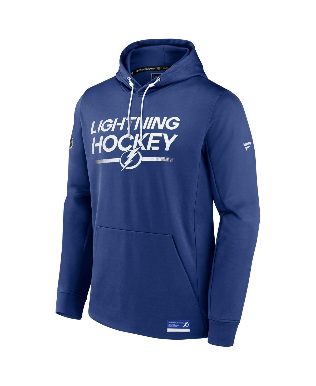 Fanatics Men's  Blue Tampa Bay Lightning Authentic Pro Pullover Hoodie In Blue
