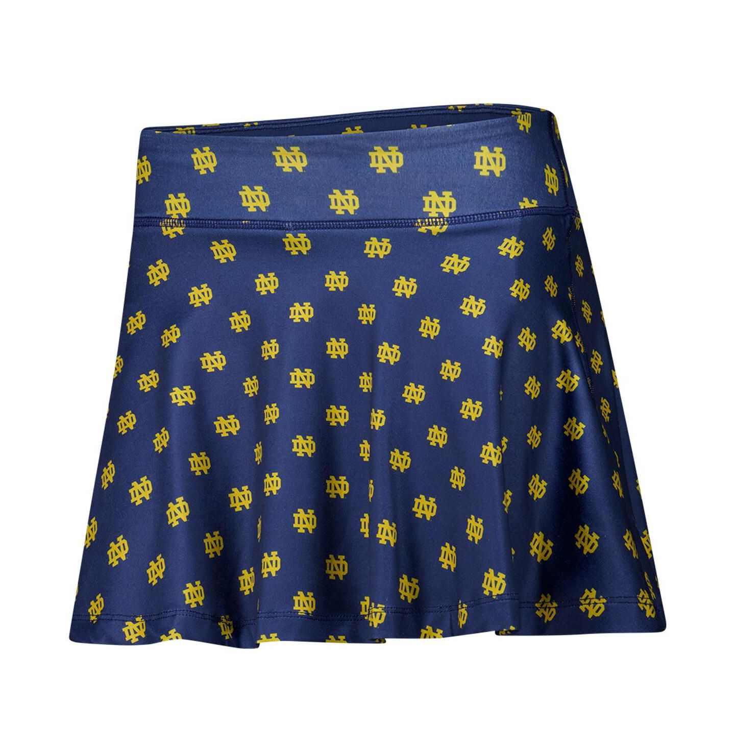 Женская юбка-шорты ZooZatz Navy Notre Dame Fighting Irish Allover Print Flowy Skort — фото 2
