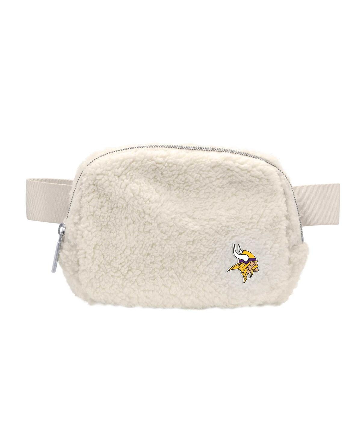 Minnesota Vikings Sherpa Fanny Pack Handbag - White