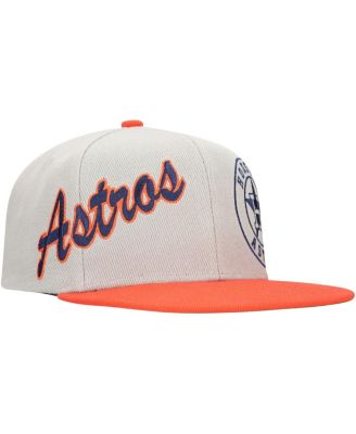 Men's Gray/Orange Houston Astros Knock Out Panel Snapback Hat