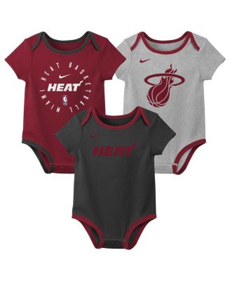 Nike - Baby Boys and Girls Miami Heat Three-Pack Bodysuit Set