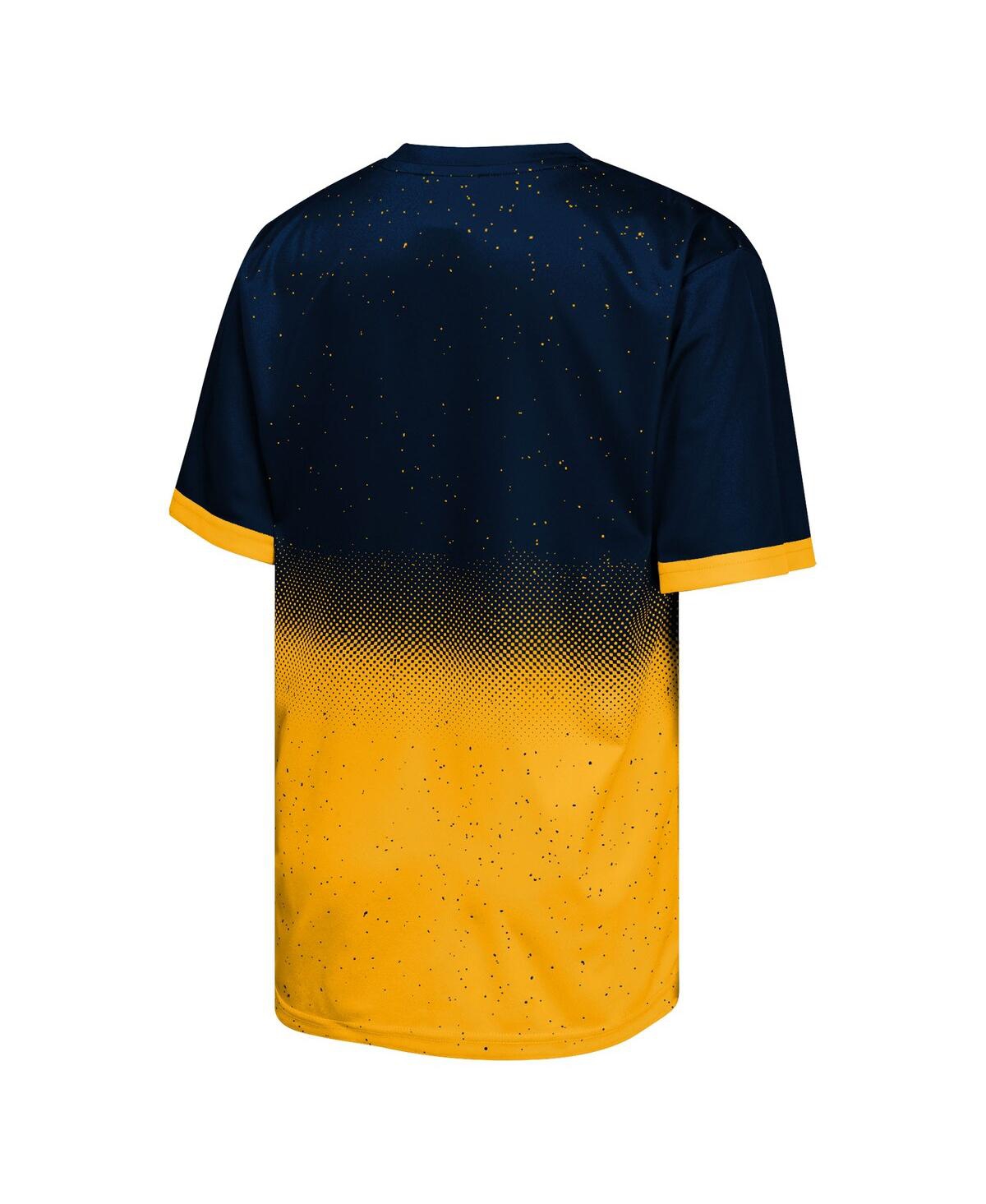 Outerstuff Big Boys And Girls Navy La Galaxy Stalwart Defender T-shirt In Yellow