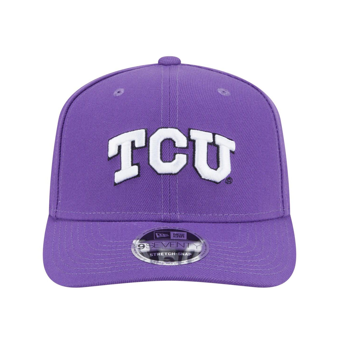 Мужская кепка New Era Purple TCU Horned Frogs Team Collective 9SEVENTY Stretch-Snap Adjustable Hat — фото 2