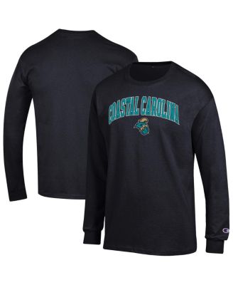Champion - Men's&nbsp;Black Coastal Carolina Chanticleers Arch Over Logo Long Sleeve T-Shirt