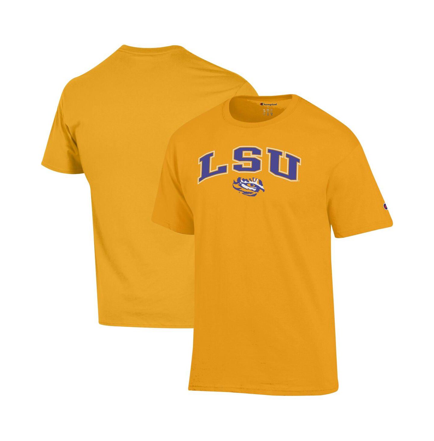 Мужская футболка Champion Gold LSU Tigers Arch Over Logo — фото 1