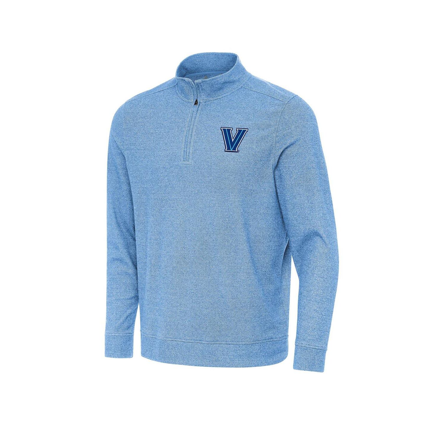 Men's Heather Powder Blue Villanova Wildcats Subtle Quarter-Zip Sweatshirt