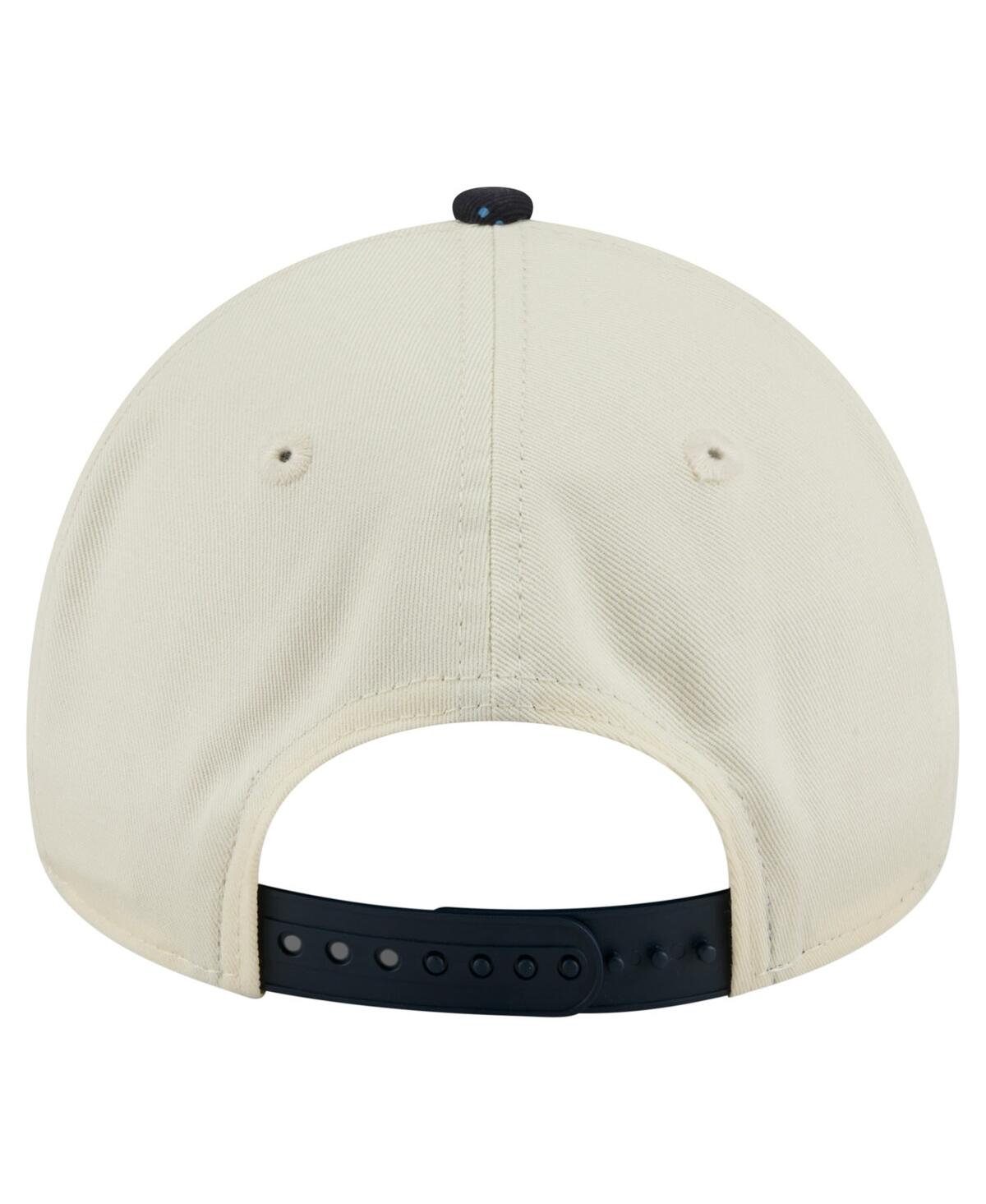 New Era Men's Cream Atlanta Braves Speckle A-Frame 9FORTY Adjustable Hat