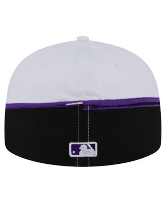 Men's Black/White Colorado Rockies Paint Stroke 59FIFTY&nbsp;Fitted Hat