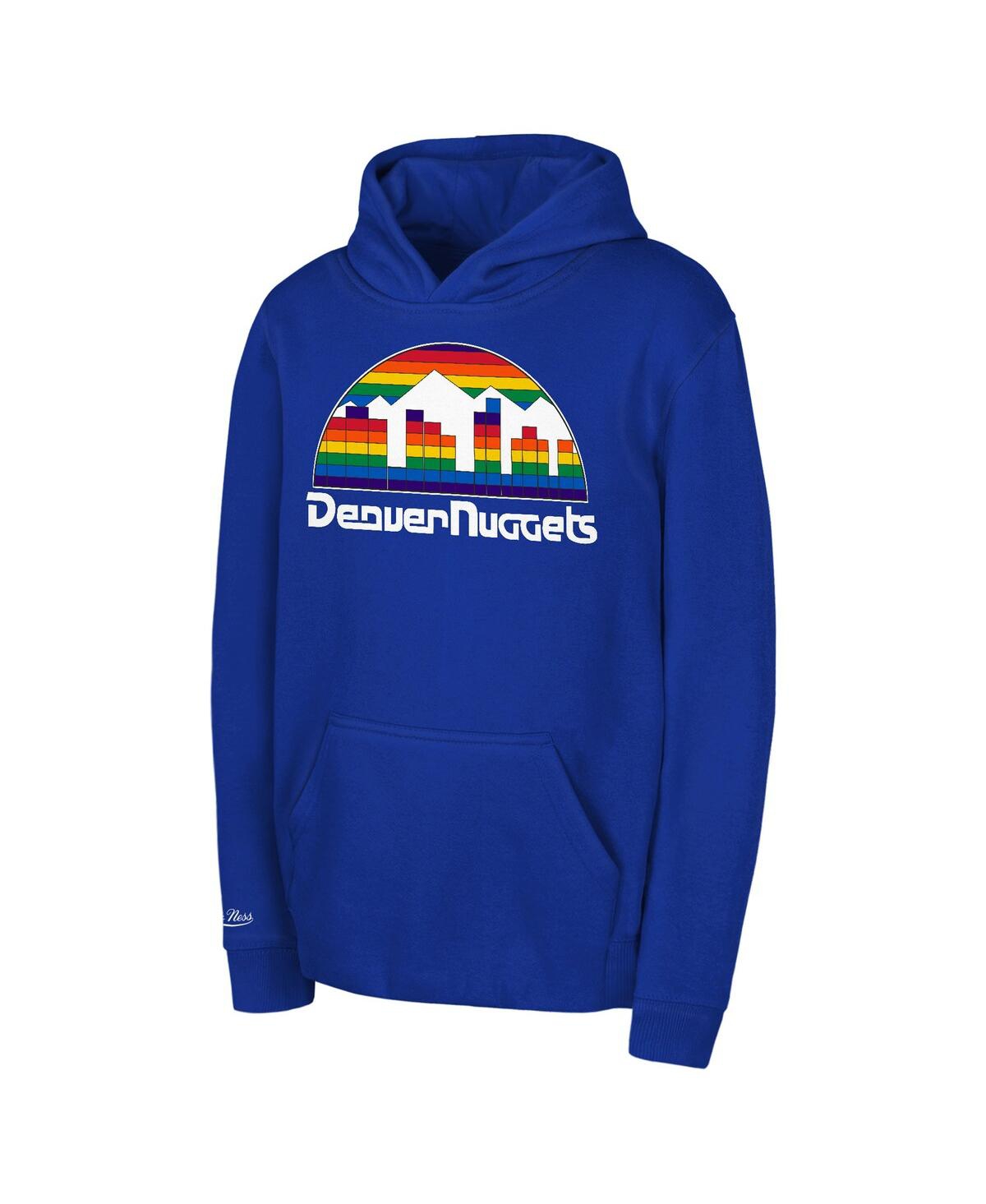 Mitchell & Ness Toddler Royal Denver Nuggets Retro Logo Pullover Hoodie In Blue