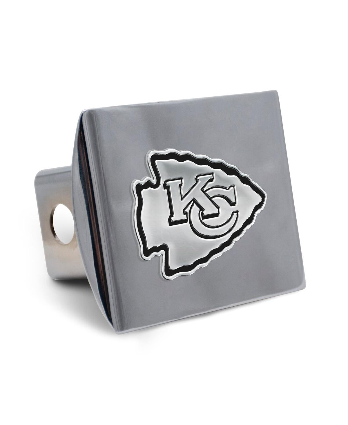 Wincraft Kansas City Chiefs Premium Metal Chrome Hitch Cover In Gray