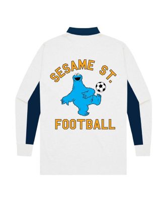 Big Boys and Girls White LAFC Rugby Long Sleeve Polo Shirt