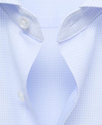 Men's Slim-Fit Micro-Print Twill Dress Shirt