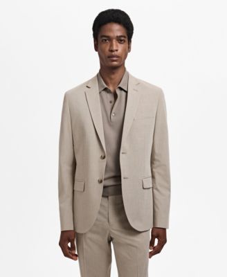 MANGO - Men's Stretch Fabric Super Slim-Fit Suit Jacket