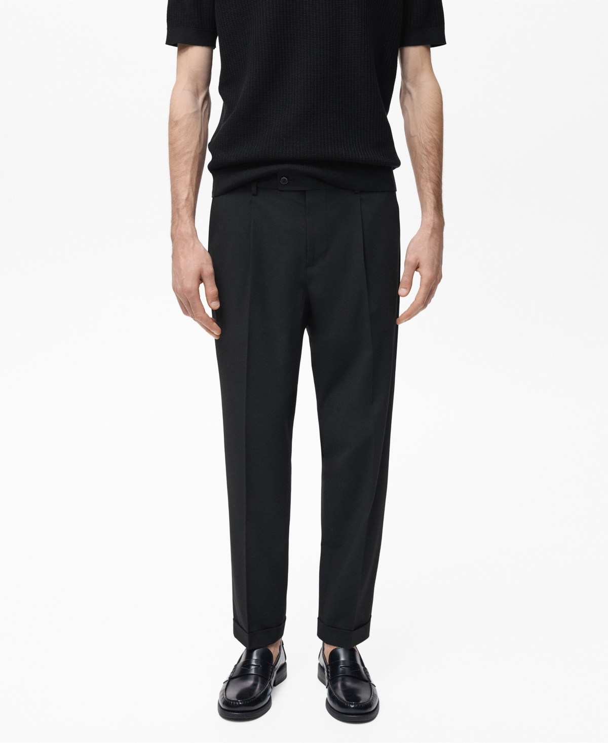 Men's Boston Regular-Fit Suit Pants - Black