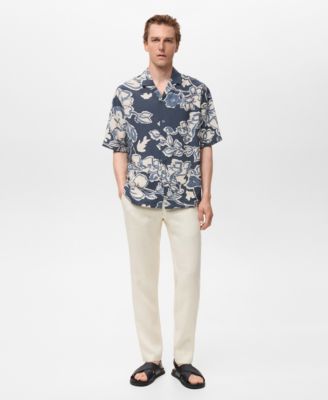 Men's Slim-Fit Linen Pants