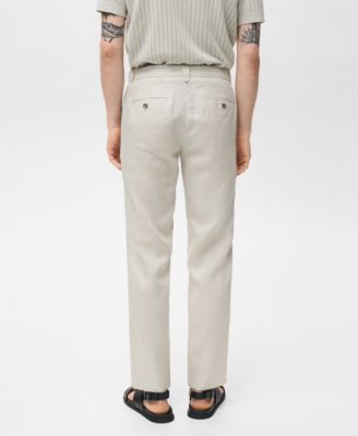 Men's Slim-Fit Linen Pants