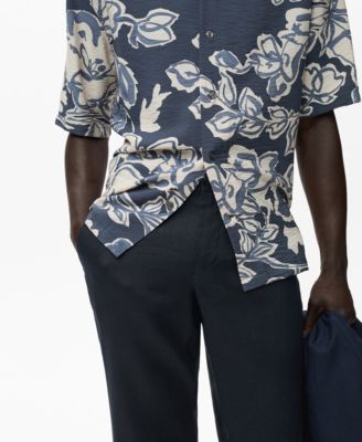 Men's Slim-Fit Linen Pants