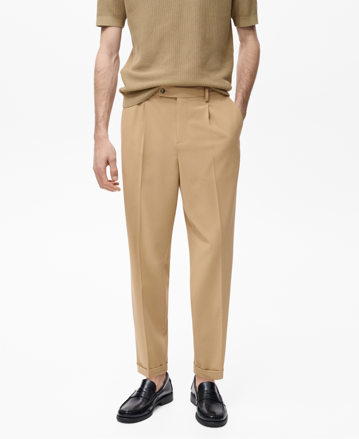 Men's Boston Regular-Fit Suit Pants - Beige