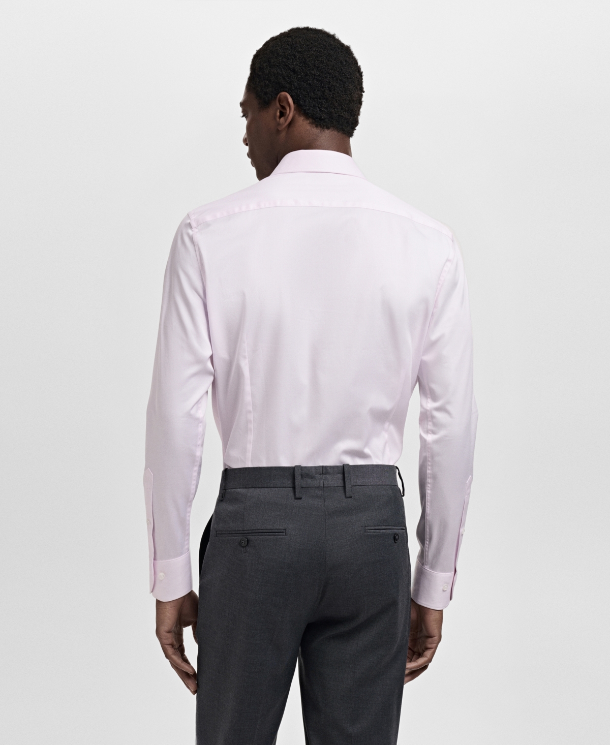 Mango Slim Fit Cotton Suit Button-up Shirt In Pink
