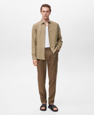 Men's Linen Pinstripe Shirt