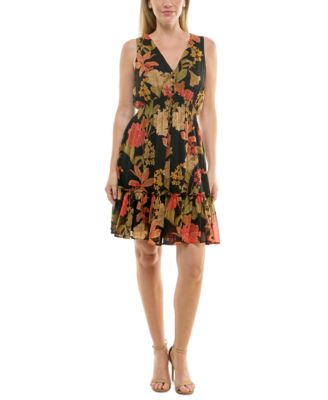 Taylor - Women's V-Neck Chiffon Fit & Flare Dress