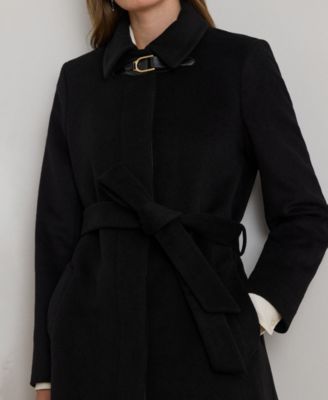 Women's Belted Single-Breasted Wool Coat