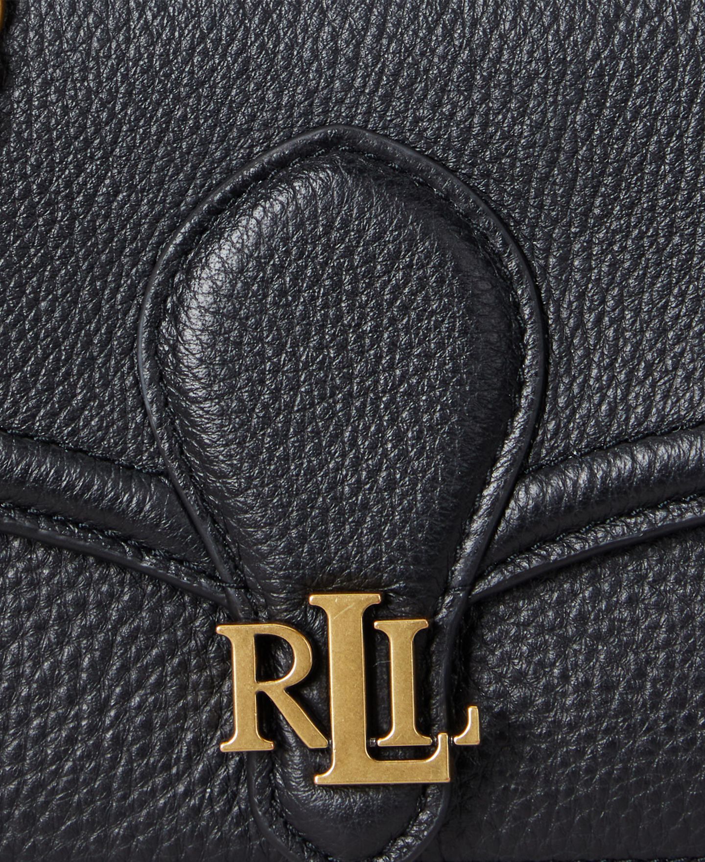 Женский кошелёк Lauren Ralph Lauren Bradley Small Pebbled Leather Crossbody Wallet, цвет: Чёрный — фото 6