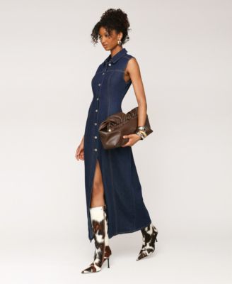 Women's Sleeveless Long Shirtdress