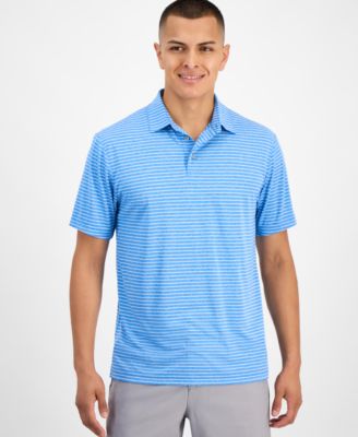 Men's Heathered Stripe Golf Polo Shirt
