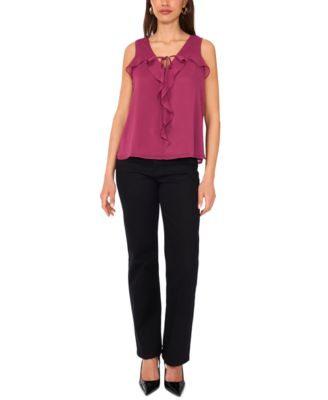Women's Sleeveless Ruffled Top